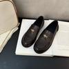 Loafers women's one-pedal 2025 spring and autumn new fashion versatile British lazy love thick heel small leather shoes