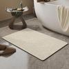 Rubber Non-Slip Quick Dry Absorbent Thin Bathroom Rugs Fit Under Door Bathroom Floor Mats-Shower Rug for In Front of Bathtub, Sink