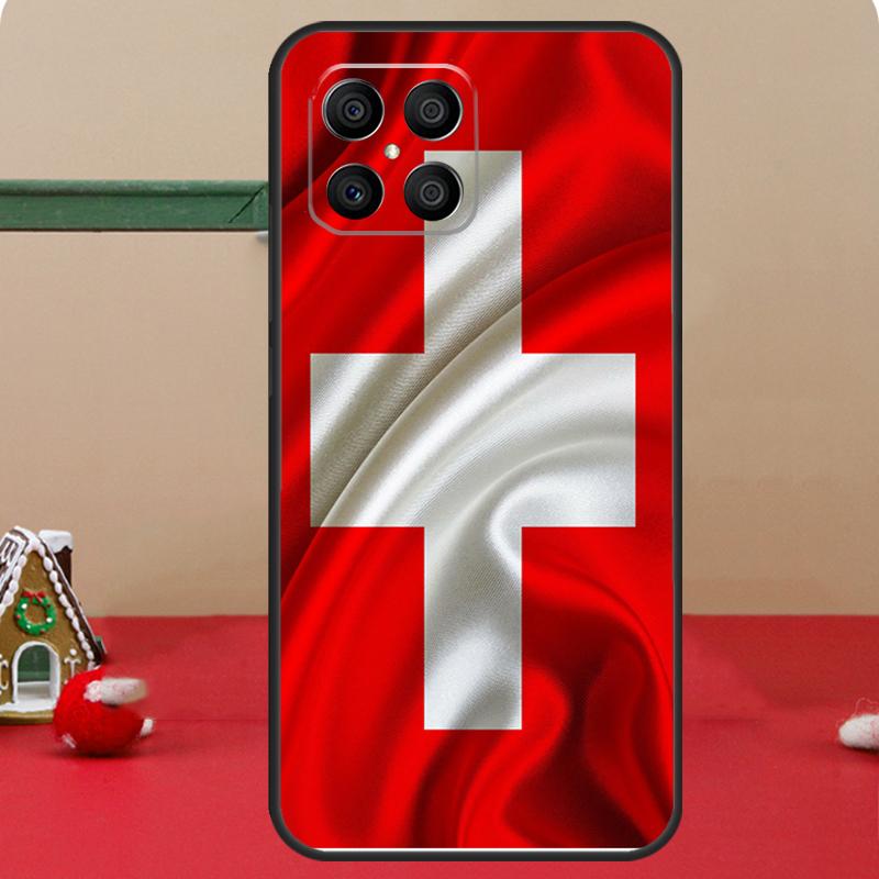 Switzerland Swiss Flag Case For Honor Magic 8 5 6 7 Lite Honor 400 Pro 200 70 90 X8c X8b X9a X9b X9c X9d Win Cover