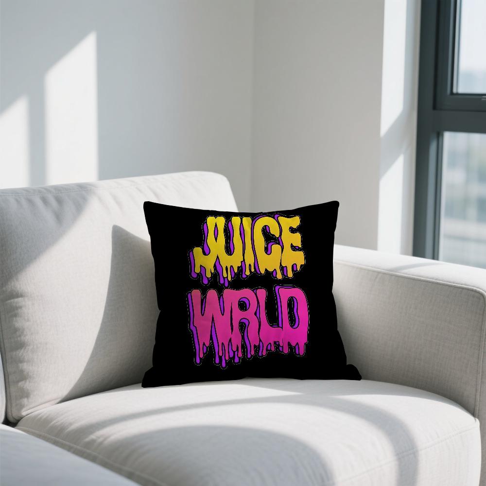 Rapper J-Juice W-WRLD povlak na polštář Oboustranně potištěný Polyesterový povlak na polštář Vzor Dekorativní zip Povlak na polštář