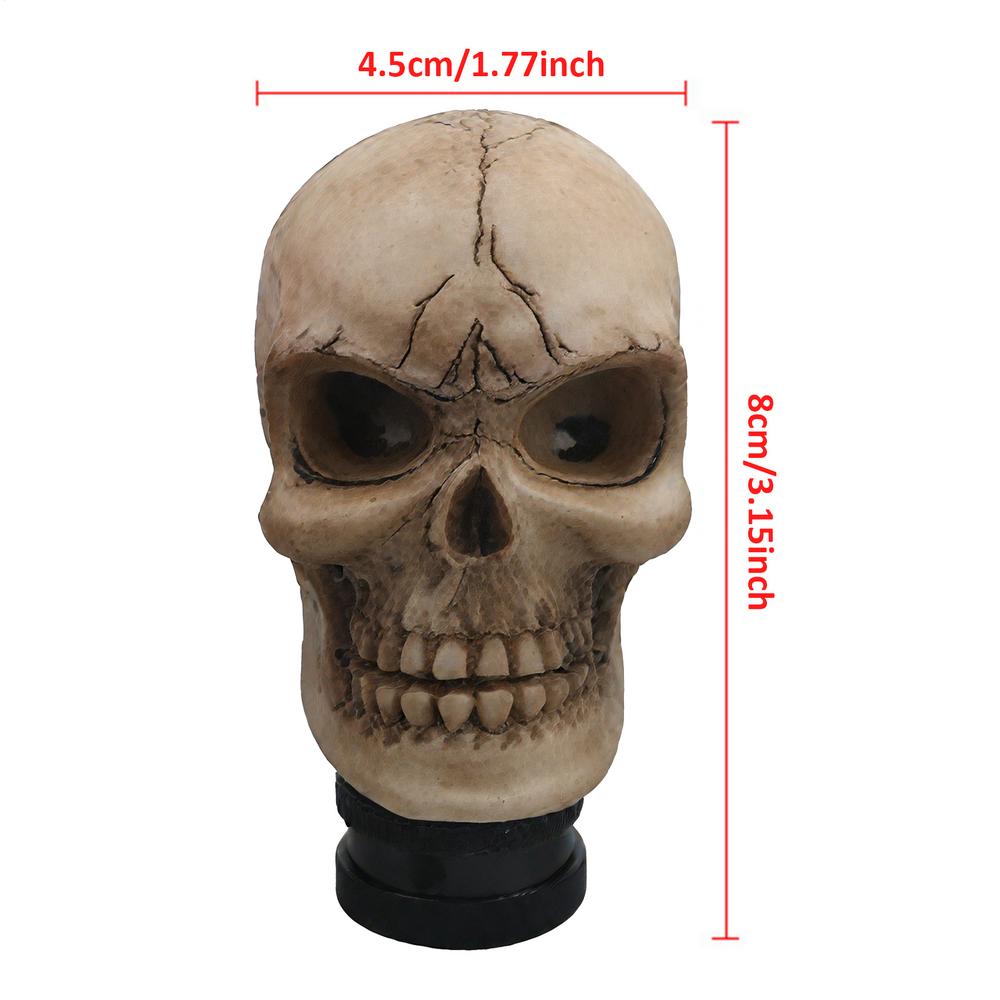 Skull Gear Shift Knob Automatic Gear Shift Knob Skull-Shaped Vehicle Interior Resin Skeleton Horror Decoration for Halloween