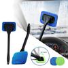 3Pcs Windshield Cleaning Wand Auto Window Cleaner Long Handle Easy To Use Portable Windshield Cleaning Tool with Reusable Cloth Pads