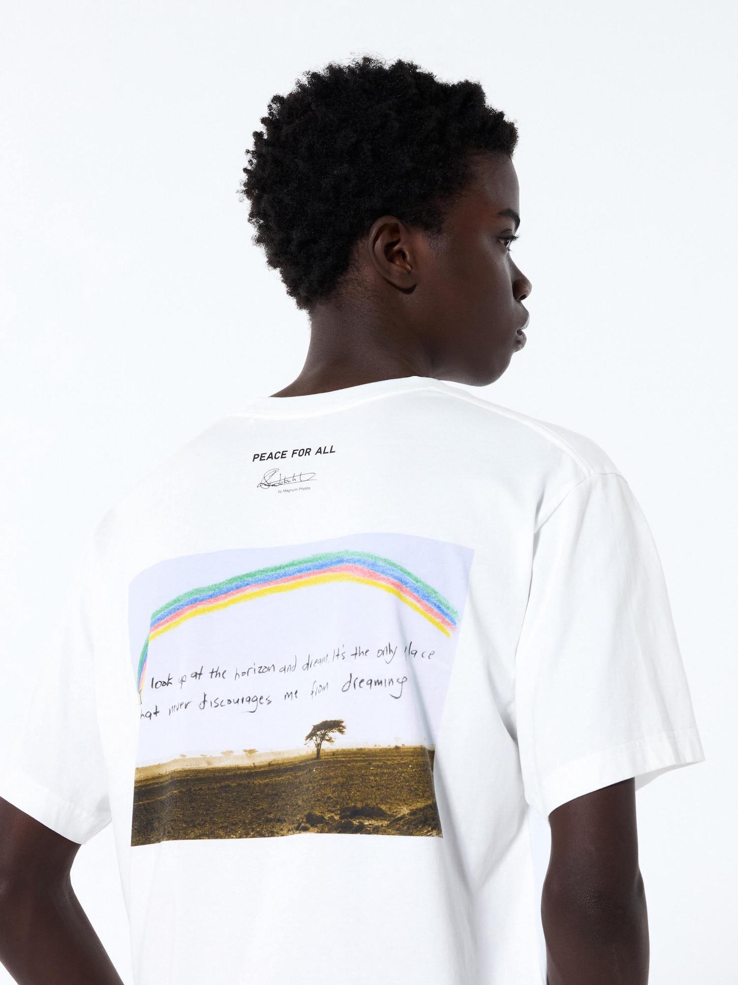 

Футболка Uniqlo Japan Peace For All Lindogshe Sobekwa Magnum phoTo 00 WHITE/4XL