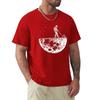 Astronauten schätzen die Mondumgebung Lustiger Druck T-Shirts Herren Locker Übergroße Kleidung Baumwolle Sommer Weiches T-Shirt Hip Hop T-Shirts