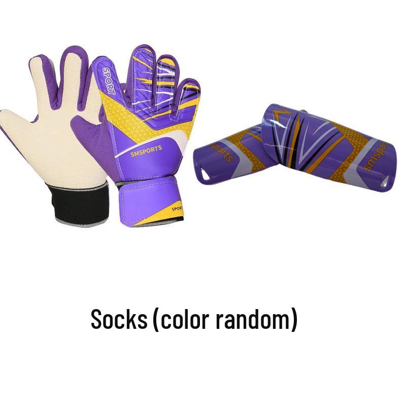 

Дитячий футбольний воротарський комплект: Латексні рукавички для підтримки зап ястя та захист гомілки Adult 10