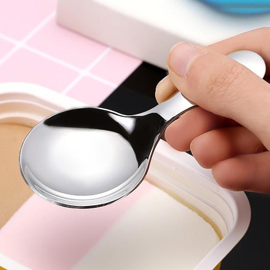 Nerezová lžíce na zmrzlinu s krátkou rukojetí, cukr, sůl, koření, naběračka