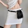 PU Leather Waistband with Bag Zinc Zinc Alloy Pocket Belts Trendy Tassel Belt  Streetwear