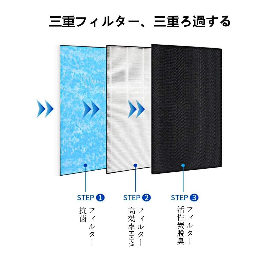 KAFP044A4 dust collection filter and 2140795 deodorizing filter Replacement filter for air purifier ACK55N MCK40N MCK55P TCK55P TCK55R compatible