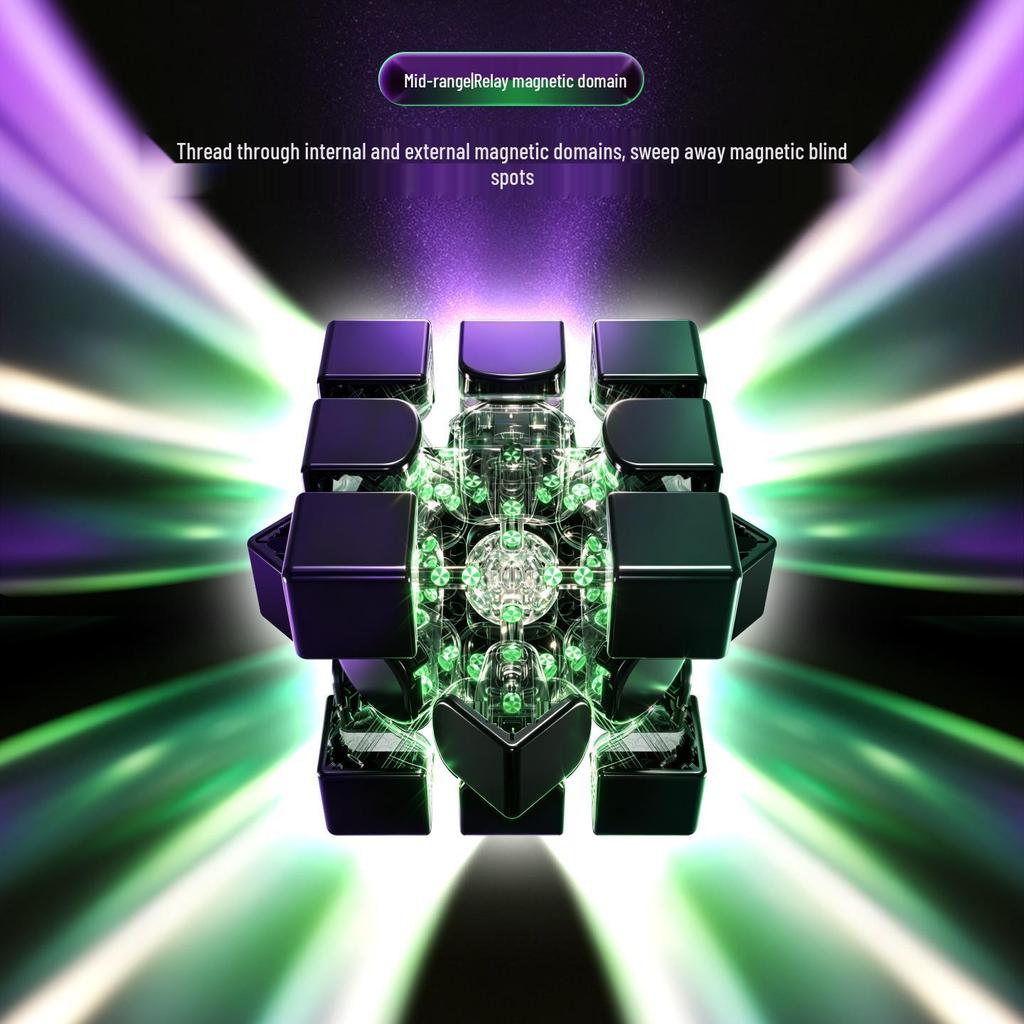 MagDriveUV 3x3x3 Cube: Magnetic Levitation Diamond Surface Competition Toy