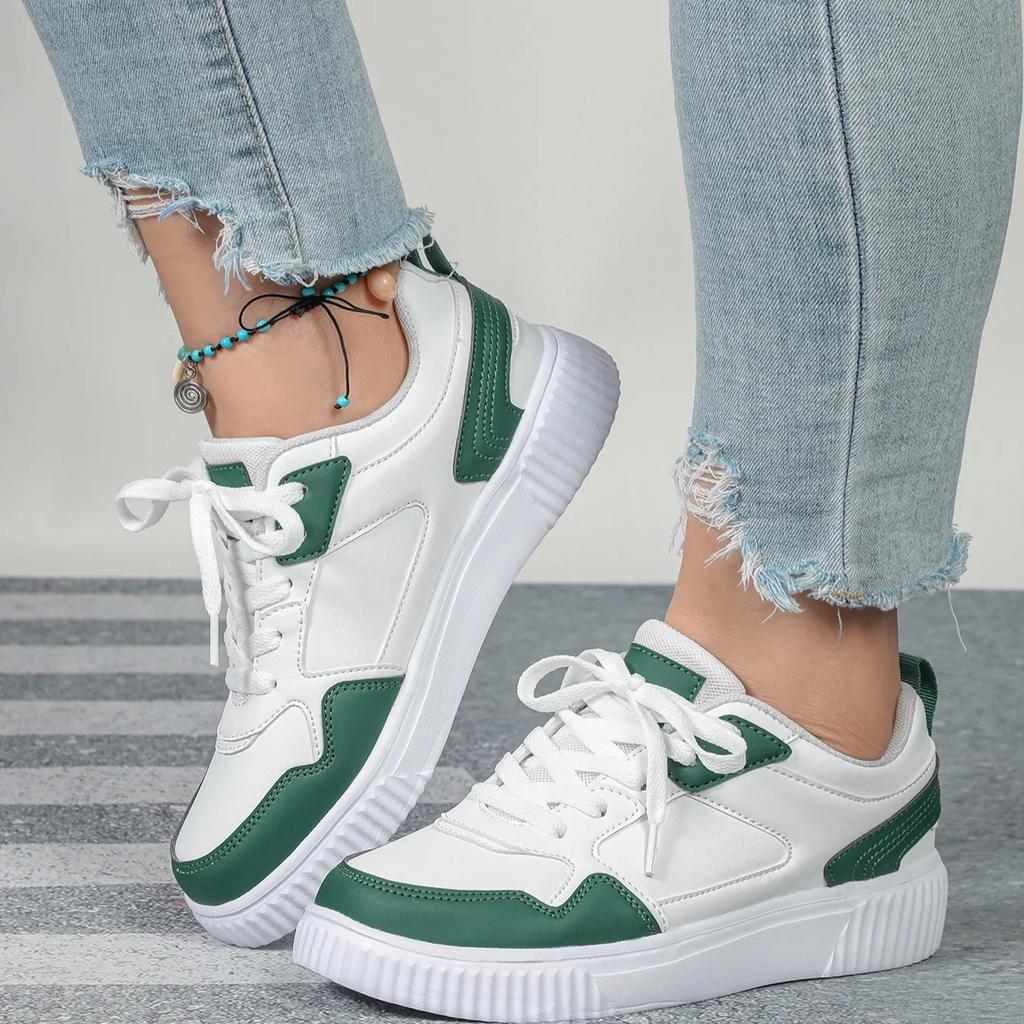 White Shoes Fashion Board Shoes for Women Fashion Casual Walking Shoes Men Leisure Sneakers PU Leather Trainers Waterproof