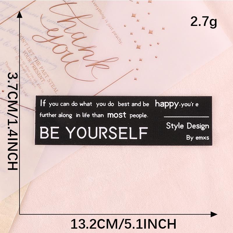 Hole Repair Sticker Accessories Offset Printing Flower Cloth Label Self-Adhesive Leather Jacket Down Jacket Patch Sticker English Letter Cloth Sticker