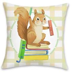 Home Decor Animals Reading: Cute Pet Bookish Pillow Covers Pattern Cushion Cover Suitable For Sofa Bedroom Car Pillow Cover