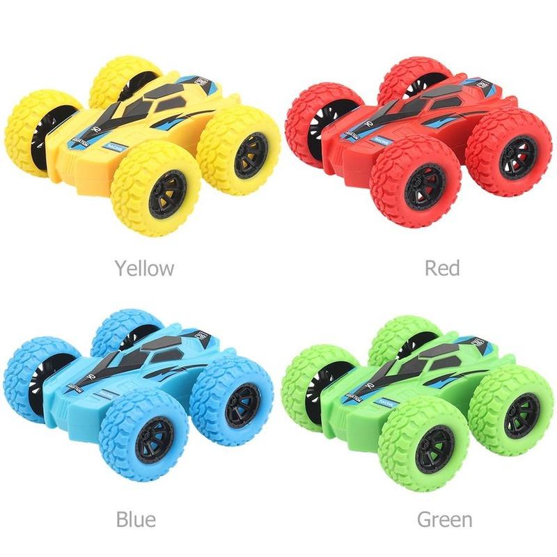 Fun Toy Cars Double-Side Vehicle Inertia Safety Crashworthiness and Fall Resistance Shatter-Proof for Kids Boy Toy Car