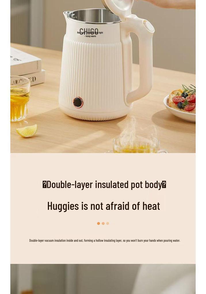 Zhigao Household Electric Kettle with Auto Power-off, Large Capacity, and Insulation for Dormitories.