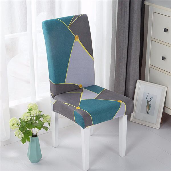 Spandex Chair Covers Elastic Geometric Dining Chair Slipcover Case Stretch Seat Cover For Wedding El Banquet Dining Room
