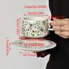 1 set of elegant and exquisite coffee cups and plates practical ceramic cups 300ml