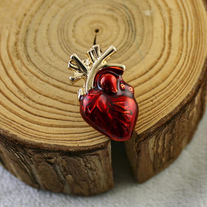 

Enamel Heart Brooches For Women Unisex Human Body Organ Pins Office Party Friend Gifts Jewelry Accessories OneSize