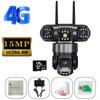 V380pro 15MP 3 objektiv 4G/Wifi kamera AI detekce člověka Noční vidění Vodotěsné zabezpečení Video sledování IP Camara 8K CCTV monitor