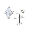 F136 Titanium Alloy Earrings European American Cross-Border Stars Zircon Human Body Piercing Jewelry