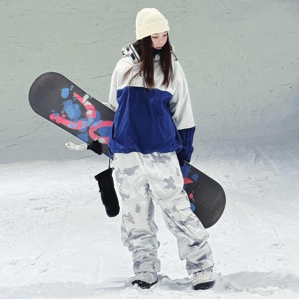 American-Style Camouflage Ski Suit: Waterproof, Windproof, Velvet-Lined for Men & Women