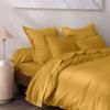 4-piece Percale Cotton Sheet Set "Julian" for Bed 140 X 190 Cm Pure Cotton - Julian Mango -