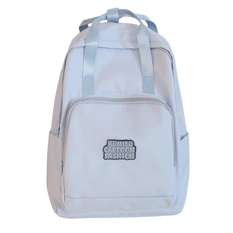 

Студентський рюкзак Жіночий туристичний невеликий шкільний рюкзак однотонний синій