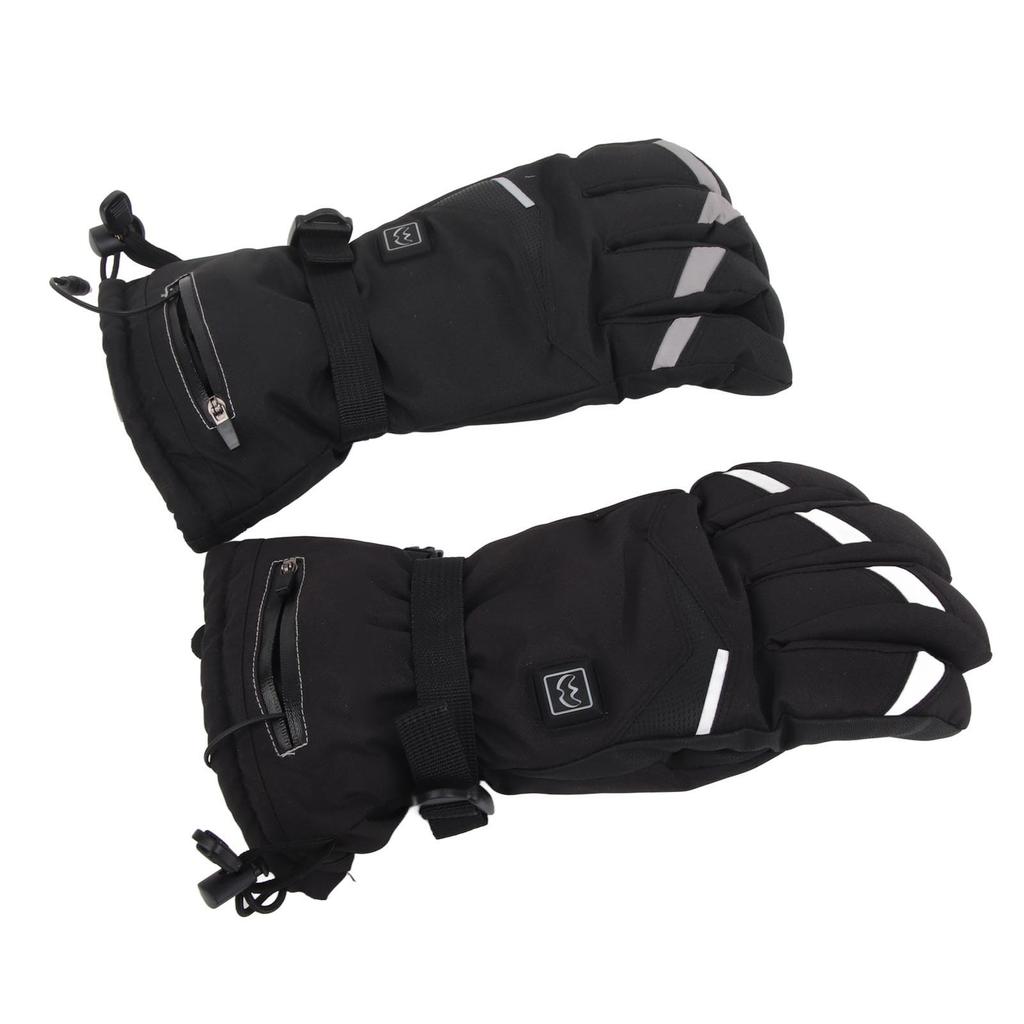 1 Pair Electric Heated Gloves 3 Temperature Setting Battery Powered Rechargeable Heating Thermal Touchscreen Gloves for