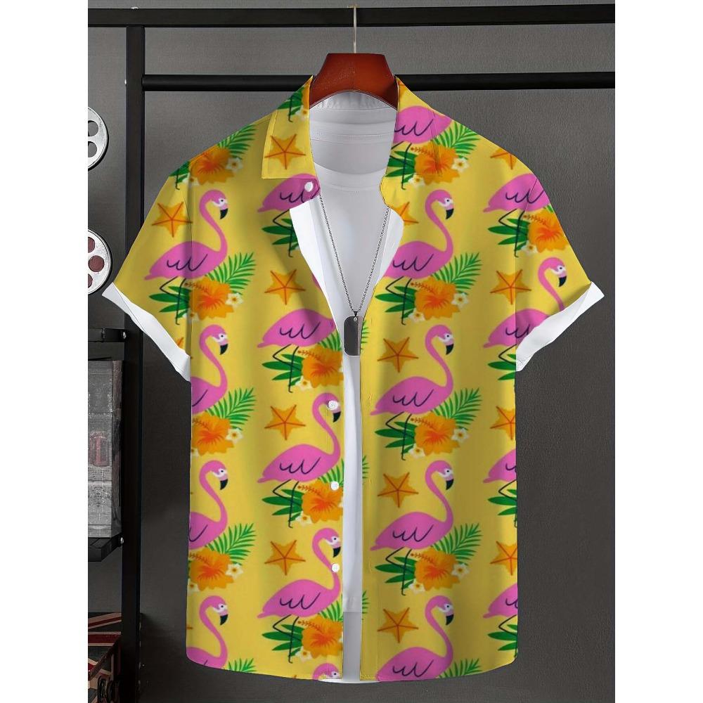 

Мужские рубашки, рубашки с короткими рукавами, напечатанные на 3D-принтере, летние новинки, футболки с гавайскими мотивами, мужская повседневная одежда 4XL