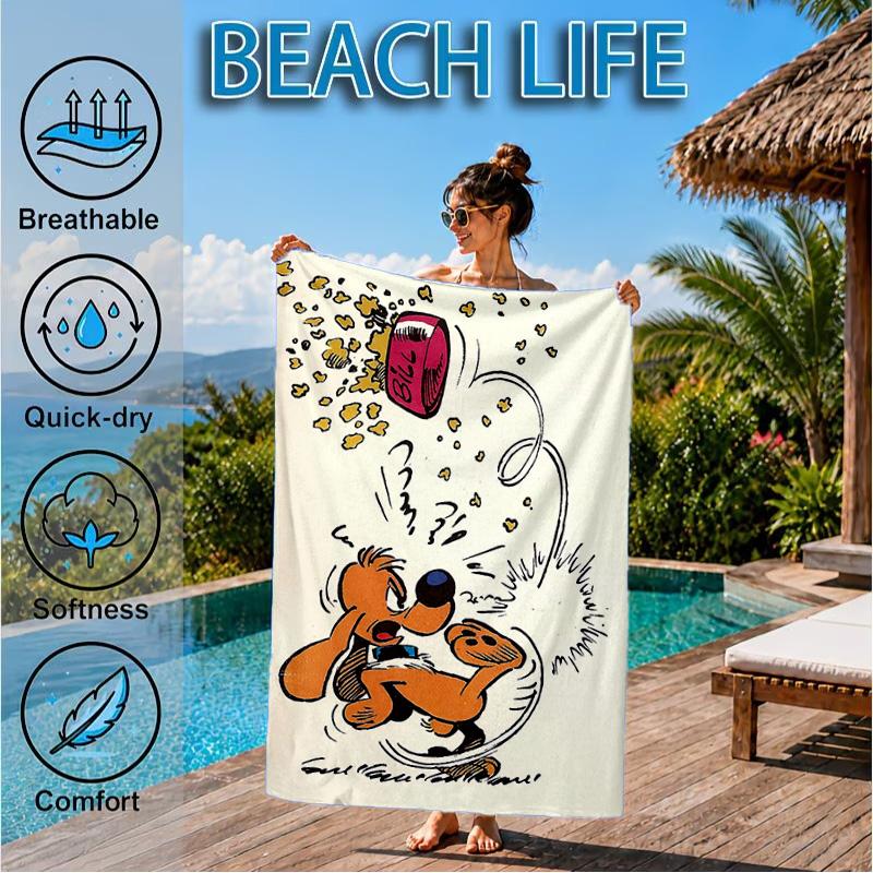Dog Boule Beach Towel, Microfiber Beach Towel, Perfect For Pool, Beach, Travel, Home Decor Beach Party Fan Gifts