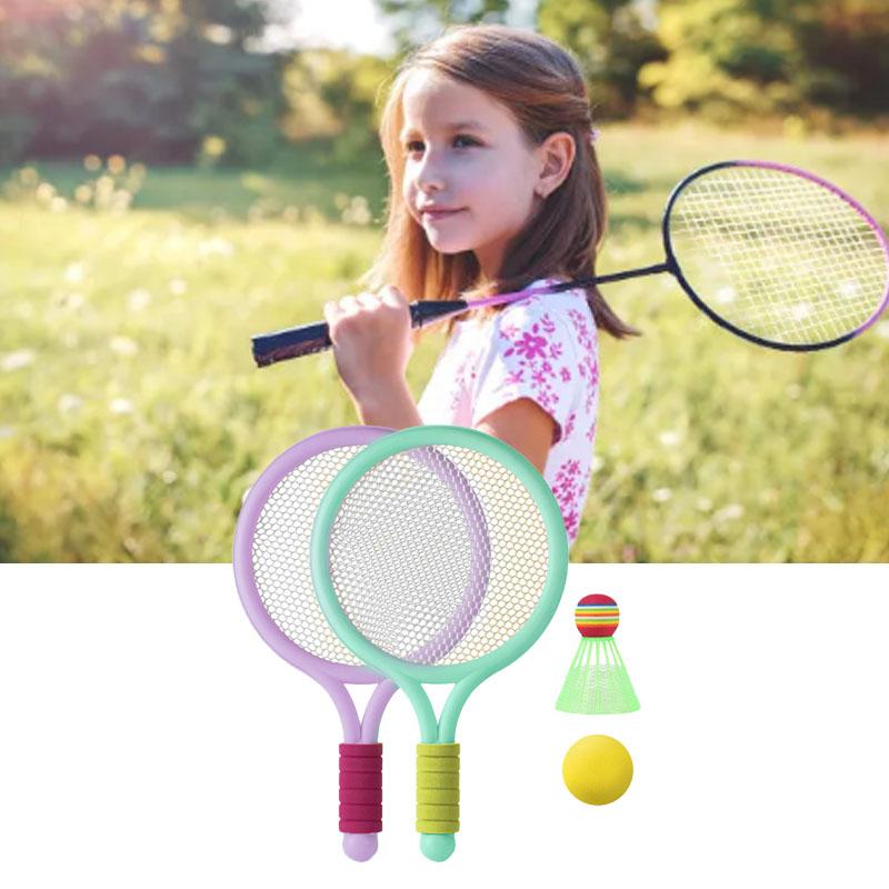 Children Badminton Racket Set Improve Coordination Tennis Rackets for Outdoor Backyard Games