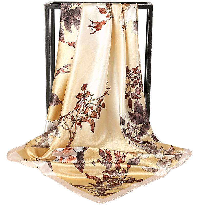 90 Large Silk Scarf for Women - Spring/Autumn Korean Style Satin Neckerchief, Mother's Day Gift