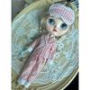 For Blythe Doll 30CM Body 1/6 Ob24 Azone Doll Clothes Stripe Pajamas Sleepwear Silk Printed Pattern Pajamas Suit Girl Clothes