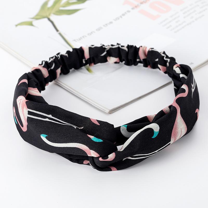 

Fashion Women Girls Bohemian Hair Bands Print Headbands Vintage Cross Turban Bandage Bandanas HairBands Hair Accessories 37