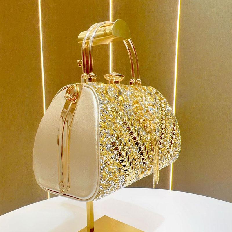 Luxury Women’s Evening Bag Glittering Diamond Decoration Party Handbags Elegant Women Chain Shoulder Bag Wedding Crossbody Bags