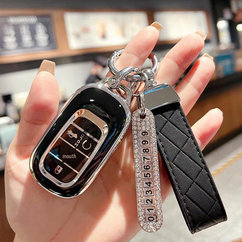 Compatible Key Cover for 2023 Honda 11th Gen Civic 11CRV - Stylish High-End Shell with Buckle