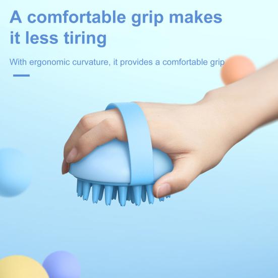 1/4Pcs Wash Brush Long Handle Removable Design Scrubbing Brush Anti-Slip Elastic Band Hair Cleaning Helper