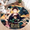 Demon Slayer Round Area Rug Carpet Rug For Living Room Bedroom Sofa Playroom Decor Nonslip Floor Mat