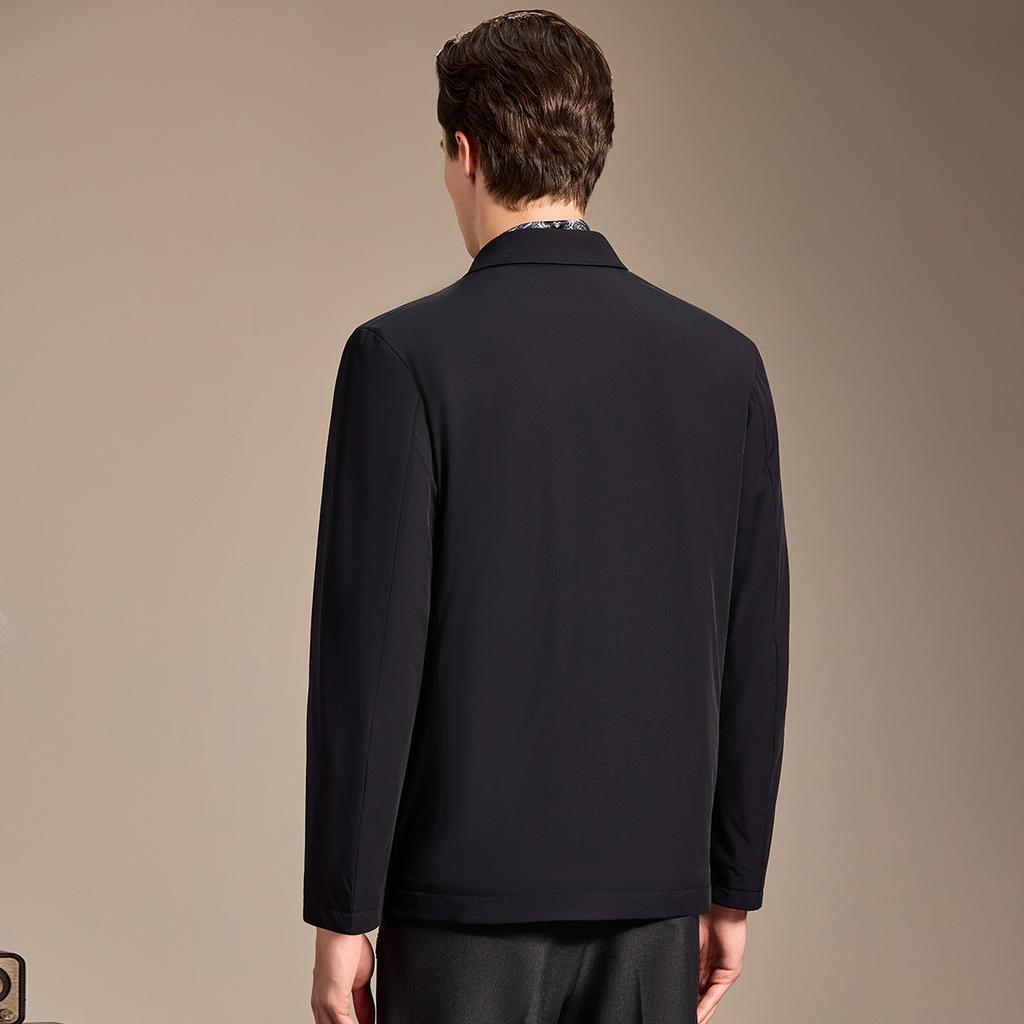 [Wool Inner Tank] Autumn and Winter Simple Business Classic Collar Jacket Men's Cotton Jacket Thickened Cotton Coat Cotton Jacket