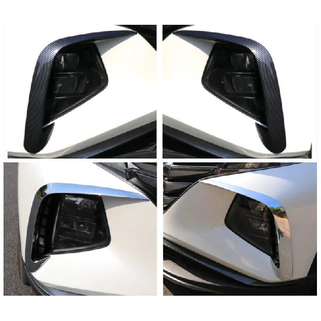 Per Hyundai Tucson NX4 Copertura Fari Fendinebbia Anteriori Modanatura Paraurti Sopracciglio Palpebra Decorazione Cromo Fibra di Carbonio