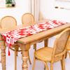 Christmas Knitted Tablecloth With Embroidered Snowman And Festive Decor For Holiday Dining