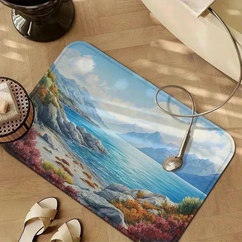 1 szt. Dywanik kuchenny z wzorem koguta Maty drzwiowe antypoślizgowe Pop design Dywanik łazienkowy Mata łazienkowa Dywan do domu Zlewu Dekoracja pralni