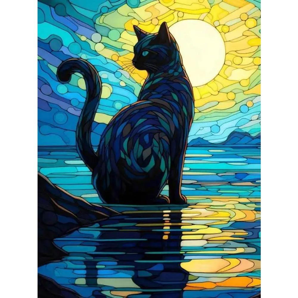 DIY Full Round Diamond Painting Cross Stitch 3D Animal Art Style Home Landscape Decorative Diamond Painting 5d Diamond Art Painting