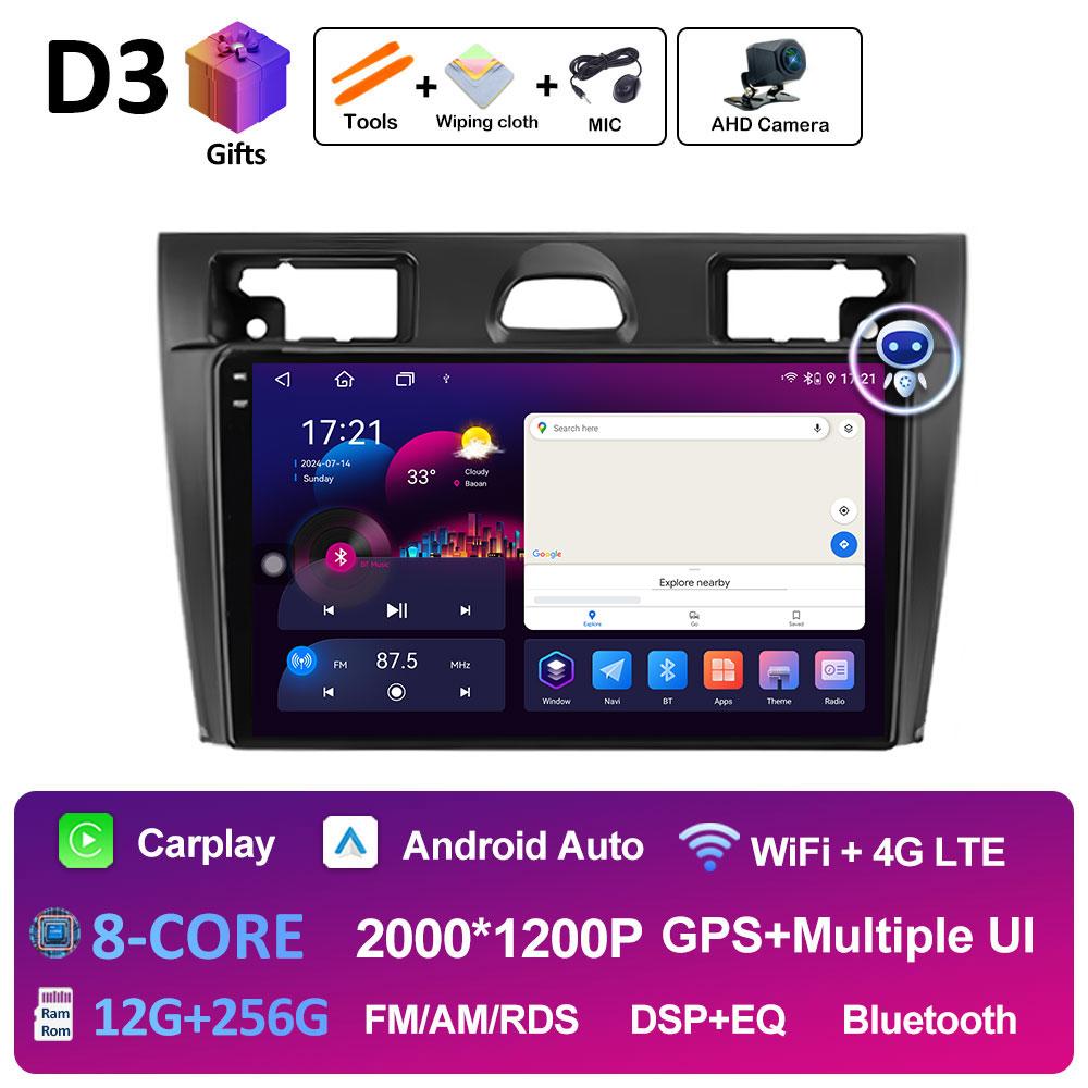 Intelligent System DSP Stereo For Ford Fiesta Mk VI 5 Mk5 2002 2003 2004 2005 - 2008 Cooling fan Wireless Carplay Autoradio WIFI