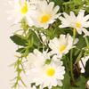 13.78inch Artificial Daisy Flowers Wreath Wall Hanging Door Decoration Hanging Garland for Household