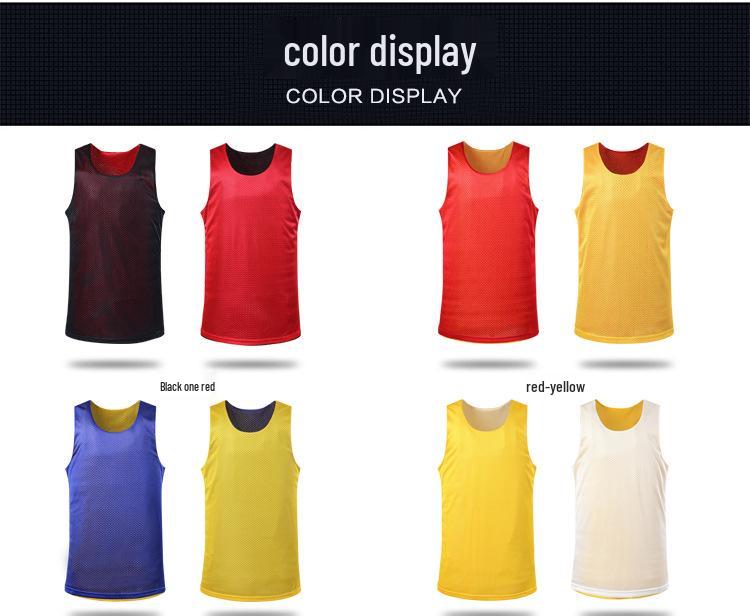 Reversible Mesh Basketball Jersey - Plus Size; Lightweight, Breathable Sports Vest for Training and Competition.