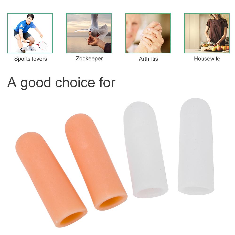 4pcs Silicone Thumb Sleeves Silica Gel Finger Protector