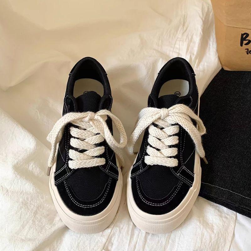 

Spring Autumn New Flat bottomed Versatile Casual Sports Board Shoes Breathable Anti slip Wear resistant Canvas Women s Shoes 35 чёрный