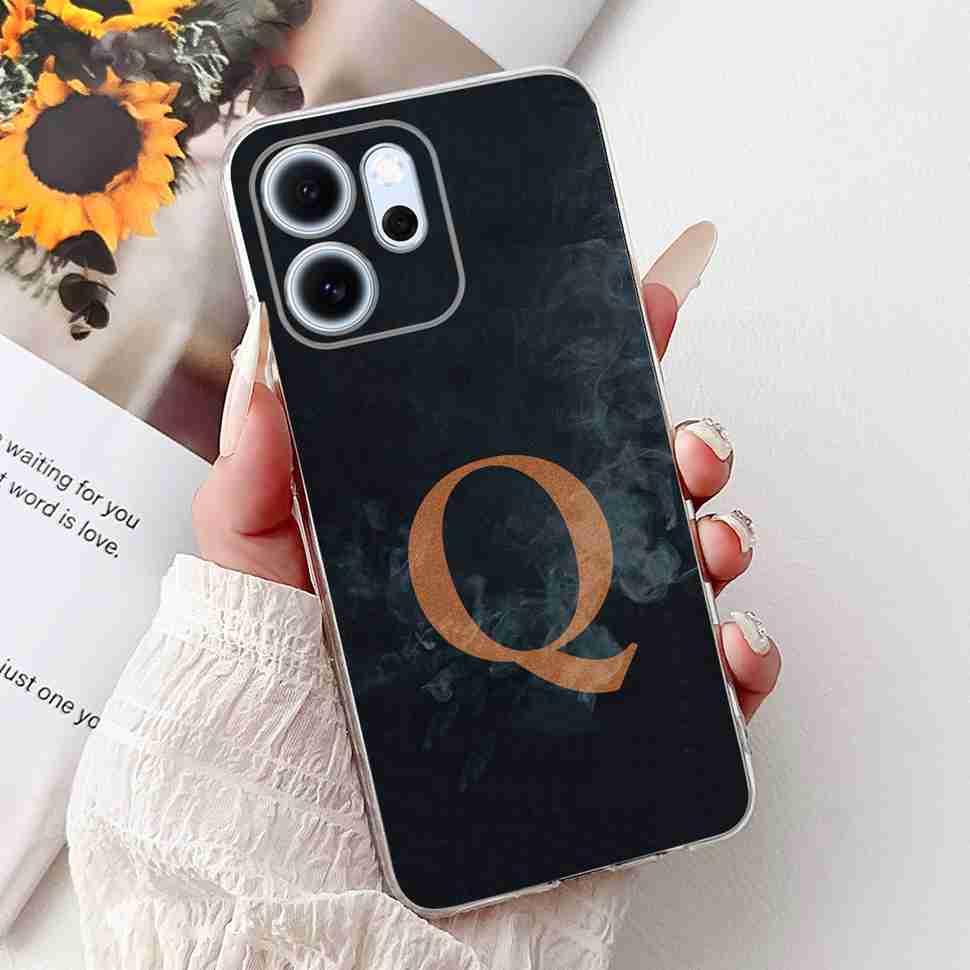 For Oppo Reno14 F 5G 6.57" Case Popular Design Letters A-Z Crown TPU Soft Silicone Cover For Oppo Reno 14F CPH2743 Phone Casing