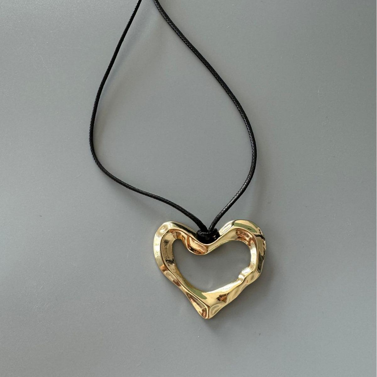 

2024 Trendy Bold Heart Pendant Necklace 14K золотой