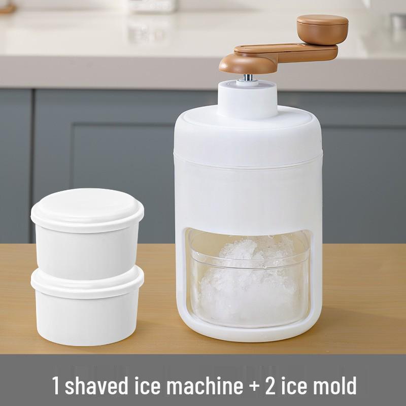 Manueller handgekurbelter Eisrasierer und Crusher mit Gefrierbox